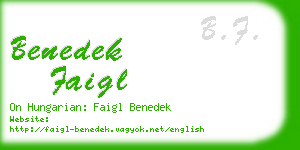 benedek faigl business card